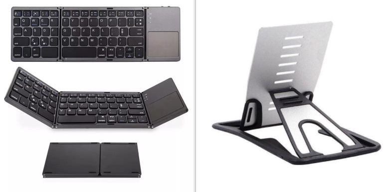 Wireless Foldable Bluetooth Keyboard Multi-Function Button