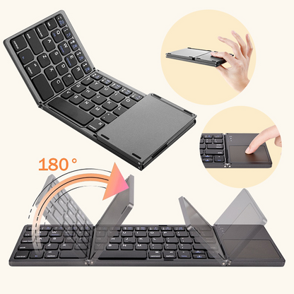 Wireless Foldable Bluetooth Keyboard Multi-Function Button