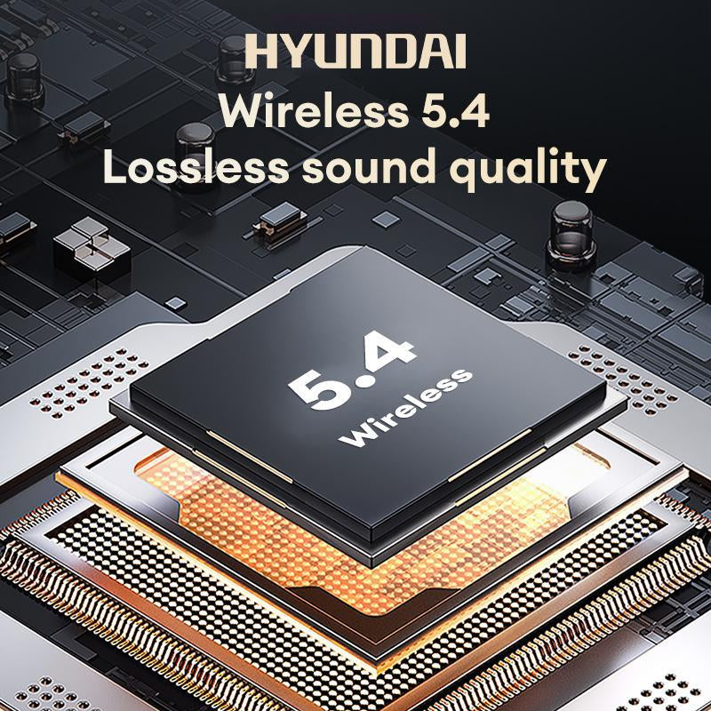 Experience Unmatched Sound Quality with HYUNDAI C02 Clip-On Ear Headphones Featuring LCD Touch Screen and Noise Cancellation for Ultimate Music and Call Clarity