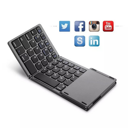 Wireless Foldable Bluetooth Keyboard Multi-Function Button
