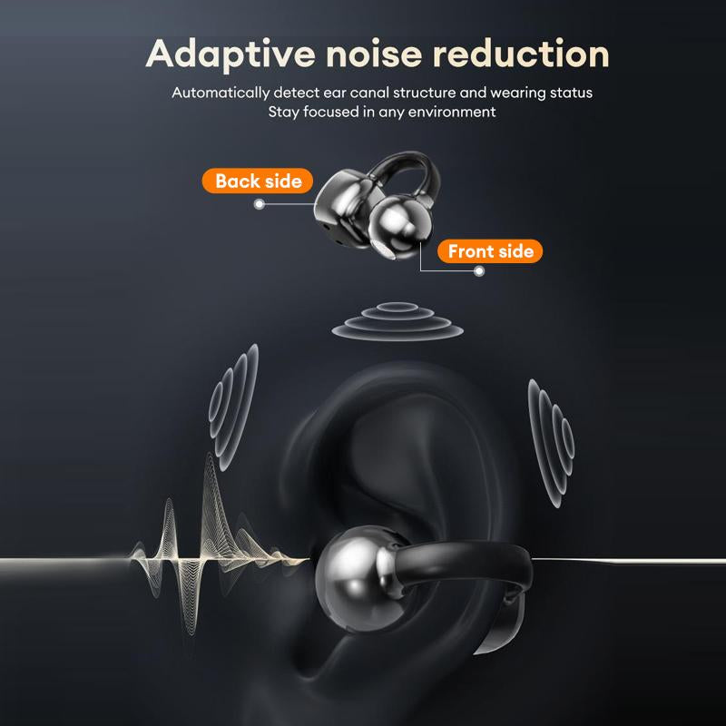 Experience Unmatched Sound Quality with HYUNDAI C02 Clip-On Ear Headphones Featuring LCD Touch Screen and Noise Cancellation for Ultimate Music and Call Clarity