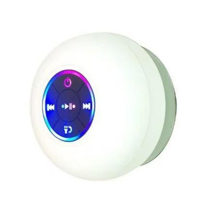 Premium Waterproof Bluetooth Speaker with Suction Cup and LED Lighting, 360° Surround Sound | Wireless Shower Speaker Perfect for Bathing, Beach, and Camping | Integrated Microphone and Bluetooth 5.4 | Ideal Gift for All Ages (Black)