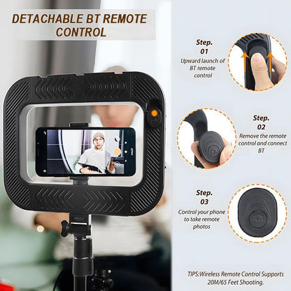 Illuminate Your Creativity: The Ultimate 2-in-1 Professional Circular Handheld Photography Fill Light with Rechargeable Battery & Adjustable Selfie Tripod