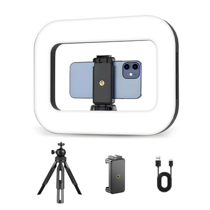 Illuminate Your Creativity: The Ultimate 2-in-1 Professional Circular Handheld Photography Fill Light with Rechargeable Battery & Adjustable Selfie Tripod
