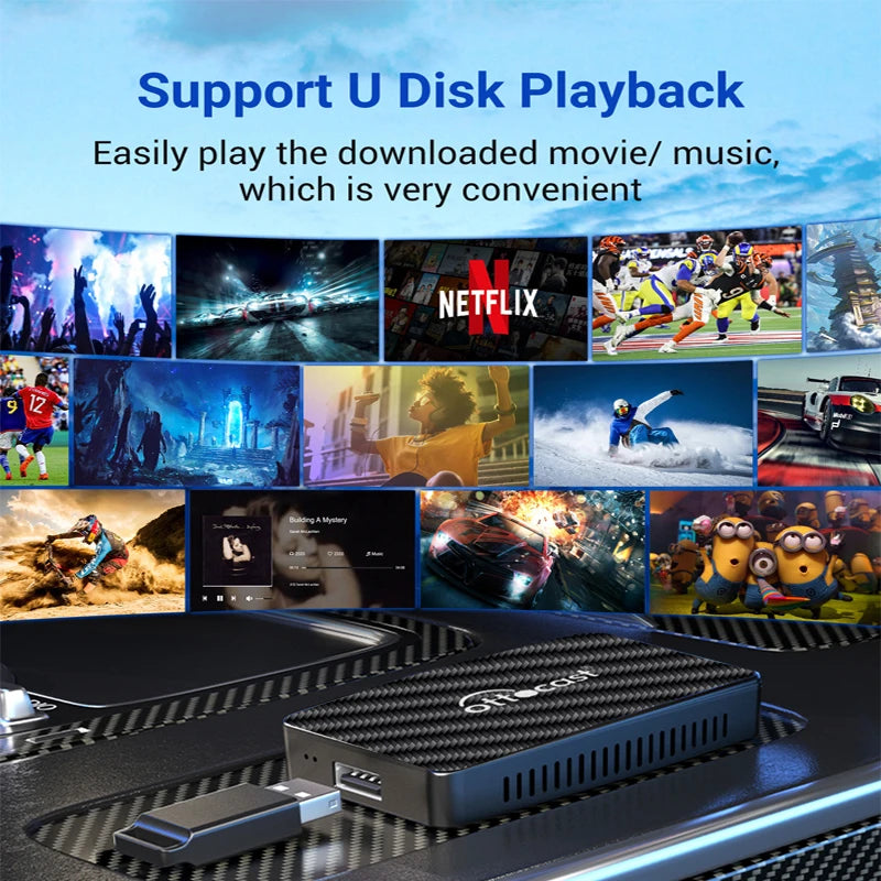 Transform Your Driving Experience with the Android AI Box Pro: Built-in YouTube, Netflix, TikTok, and IPTV for Seamless Wired to Wireless CarPlay