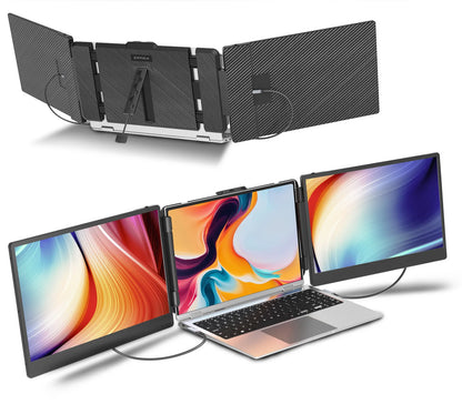 Detachable Extension Monitor - 14-Inch S2 Portable Laptop Extender Three Screens Full FHD