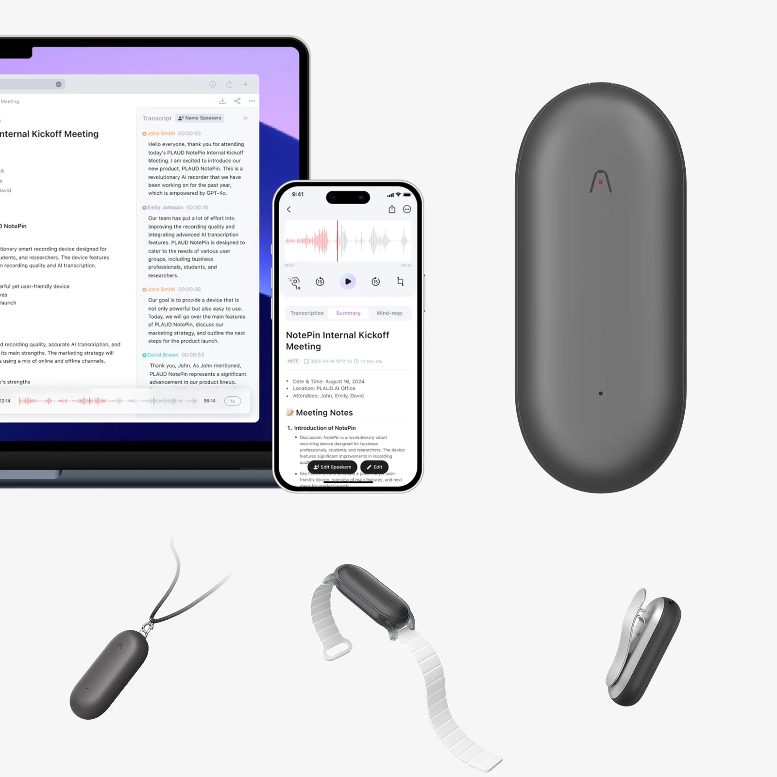 PLAUD NotePin AI Voice Recorder