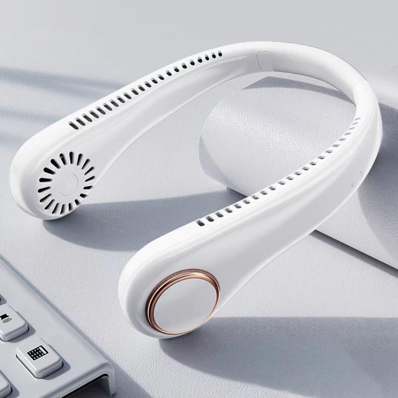 Rechargeable Bladeless Neck Fan with Enhanced Cooling Technology - Perfect for Sports, Travel, and Office Use - Offers Up to 8 Hours of Targeted Relief for Face, Neck, and Shoulders